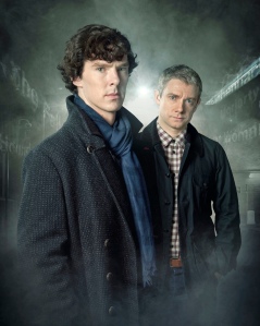 Cumberbatch con Martin Freeman, coestrela en Sherlock FOTO: BBC/Hartswood Films